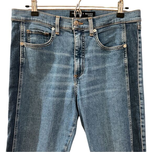 Veronica Beard Jeans Size 31/12  Kate High Rise Skinny Jeans Blue Two Tone - Picture 5 of 9